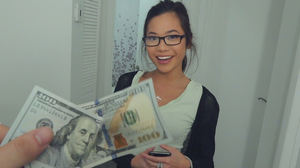 Asian college student receives cash for her pussy